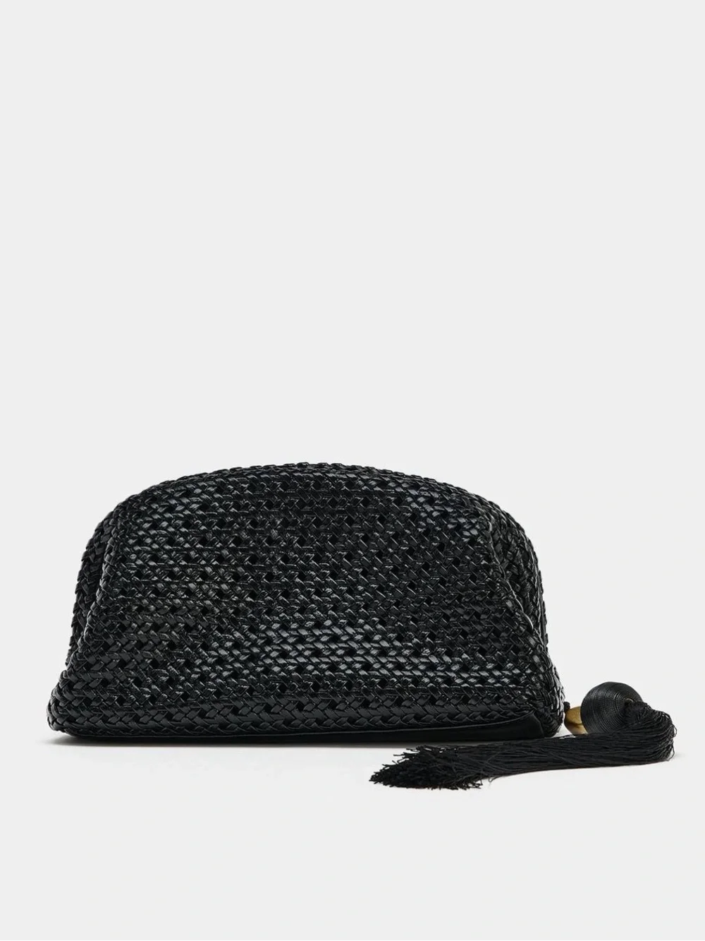 Zara Woven Clutch with Tassel